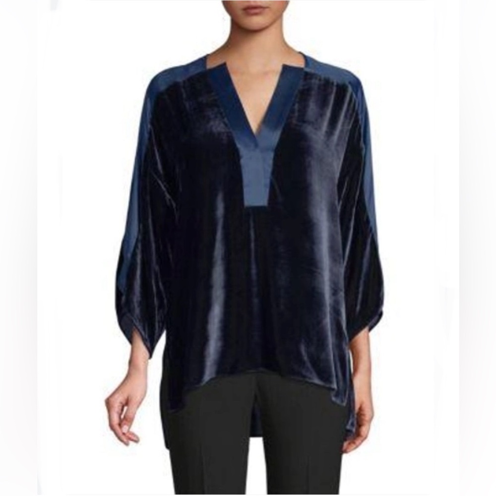 Elie Tahari Blue Blouse Size XL